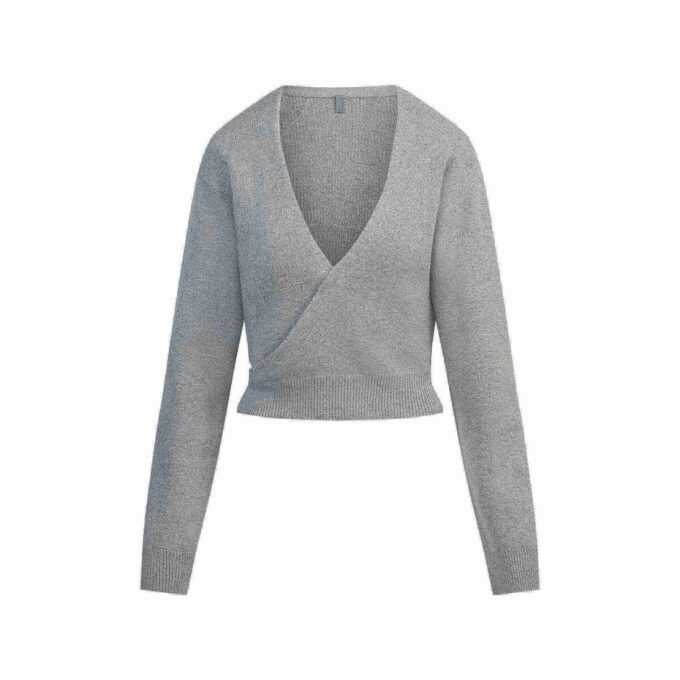 Teksturowany sweter z dzianiny kopertowej Teksturowany sweter z dzianiny kopertowej