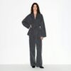 TKANY TOP OVERSIZE Z WIĄZANIEM WOVEN LOUNGE TKANY TOP OVERSIZE Z WIĄZANIEM WOVEN LOUNGE