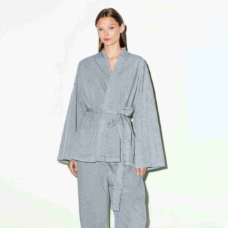 TKANY TOP OVERSIZE Z WIĄZANIEM WOVEN LOUNGE