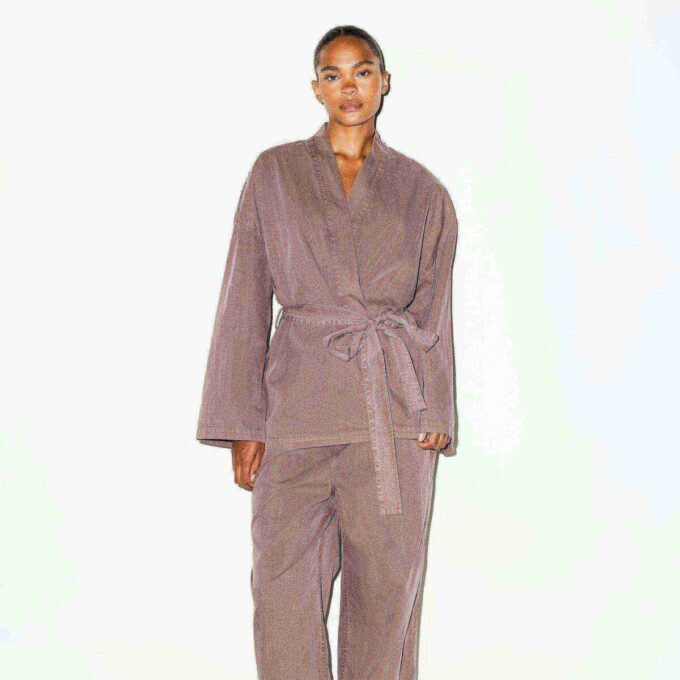 TKANY TOP OVERSIZE Z WIĄZANIEM WOVEN LOUNGE TKANY TOP OVERSIZE Z WIĄZANIEM WOVEN LOUNGE