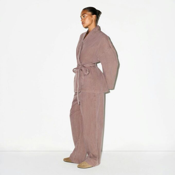 TKANY TOP OVERSIZE Z WIĄZANIEM WOVEN LOUNGE TKANY TOP OVERSIZE Z WIĄZANIEM WOVEN LOUNGE