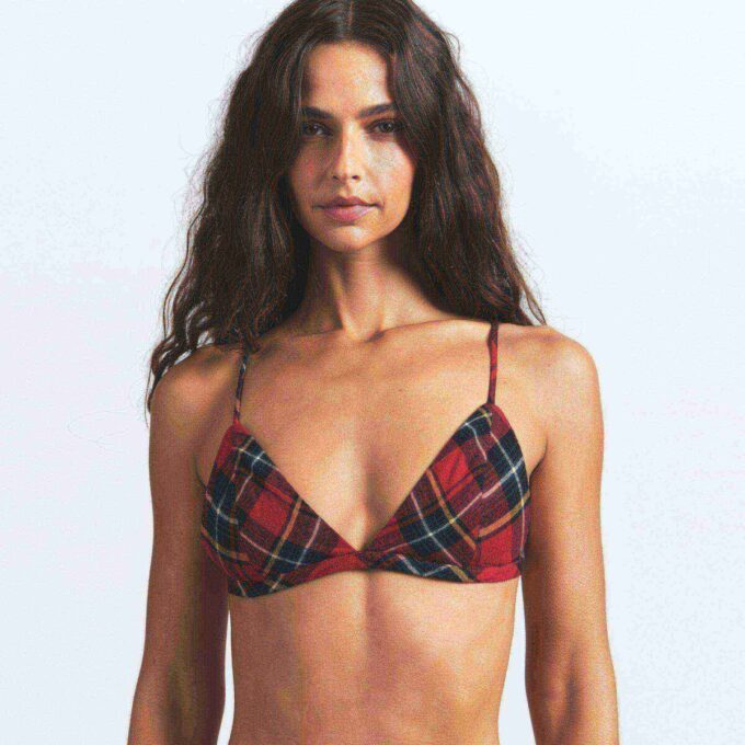 TRÓJKĄTNY BRALETTE DO SNU FLANELA TRÓJKĄTNY BRALETTE DO SNU FLANELA