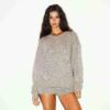 WEŁNIANY KASZMIROWY SWETER OVERSIZE Z DEKOLTEM W SZPIKU WEŁNIANY KASZMIROWY SWETER OVERSIZE Z DEKOLTEM W SZPIKU
