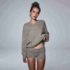 WEŁNIANY KASZMIROWY SWETER OVERSIZE Z DEKOLTEM W SZPIKU WEŁNIANY KASZMIROWY SWETER OVERSIZE Z DEKOLTEM W SZPIKU