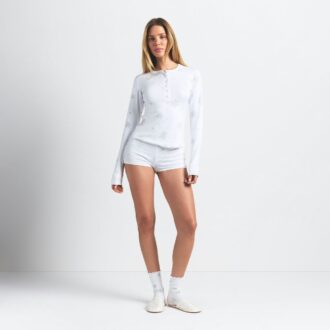 ZESTAW HENLEY Z PLUSZOWYM LOGO I STRINGAMI ZESTAW HENLEY Z PLUSZOWYM LOGO I STRINGAMI