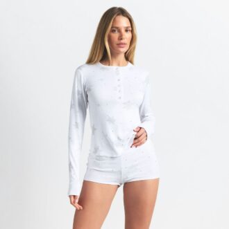ZESTAW HENLEY Z PLUSZOWYM LOGO I STRINGAMI ZESTAW HENLEY Z PLUSZOWYM LOGO I STRINGAMI